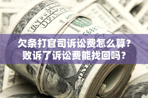 北京欠条打官司诉讼费怎么算？败诉了诉讼费能找回吗？