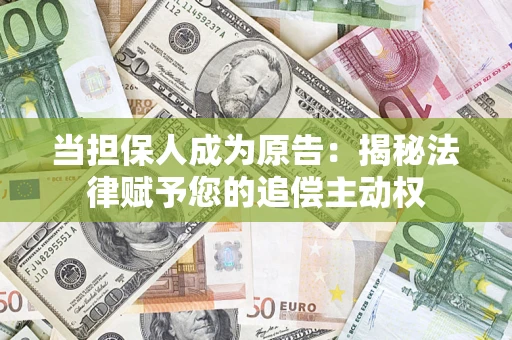 北京当担保人成为原告：揭秘法律赋予您的追偿主动权